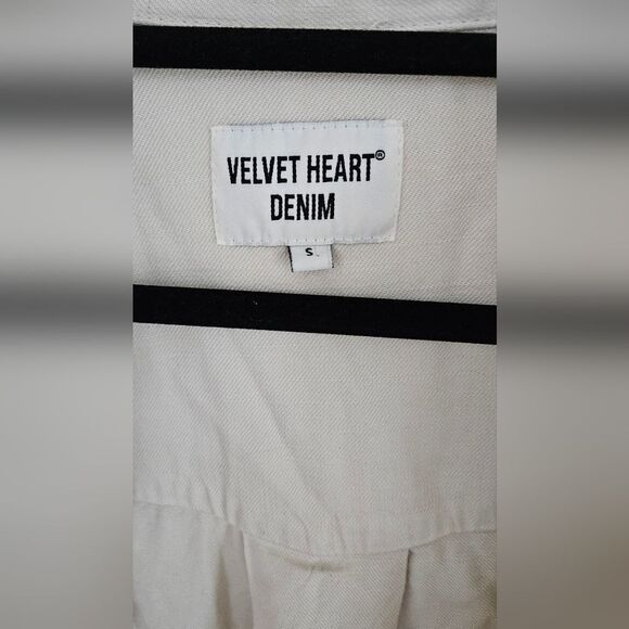 Velvet Heart Cream Denim Shirt - Picture 2 of 5